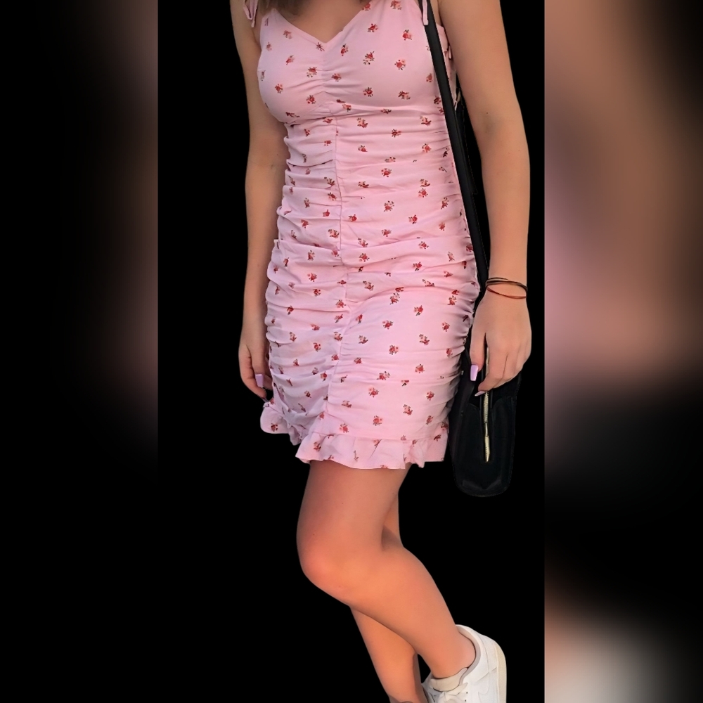 Hollister Light Pink Floral Mini Dress